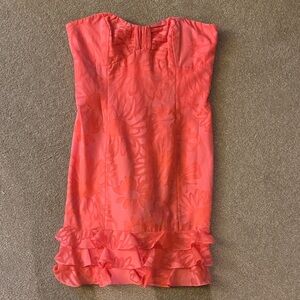 Lilly Pulitzer Strapless Coral Dress